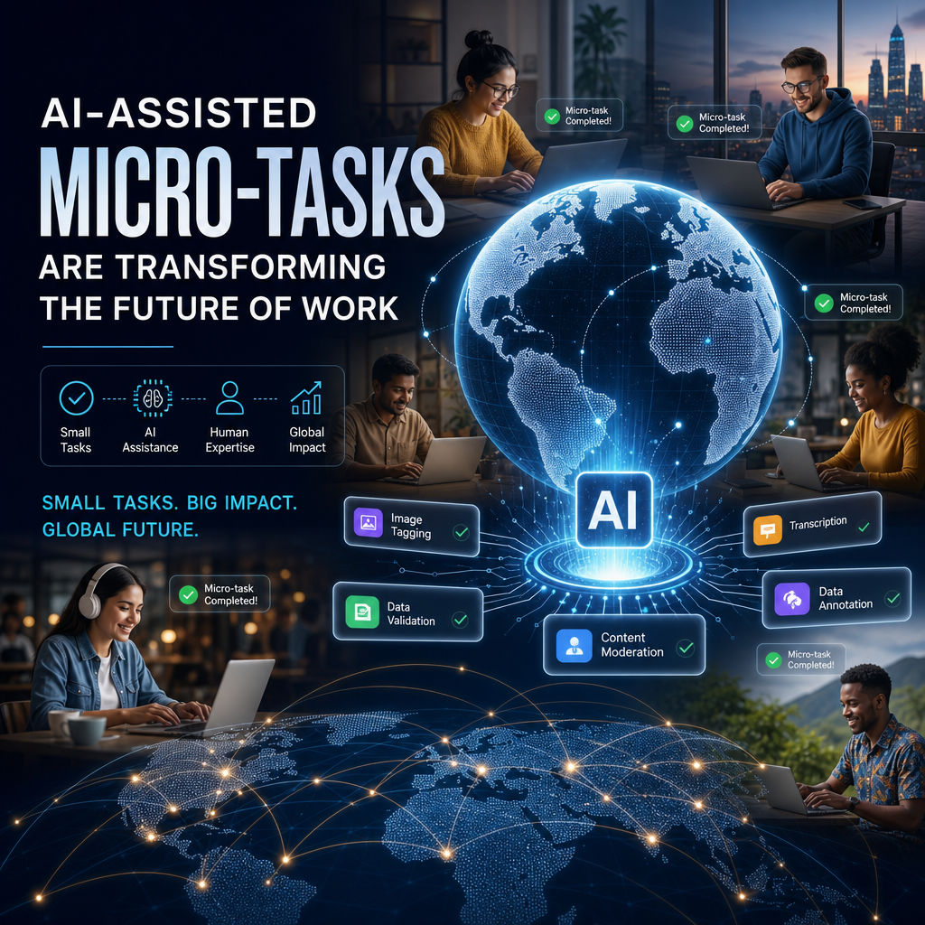 micro tasks illustration for AI-Assisted Micro-Tasks Are Transforming the Future of Work Globally