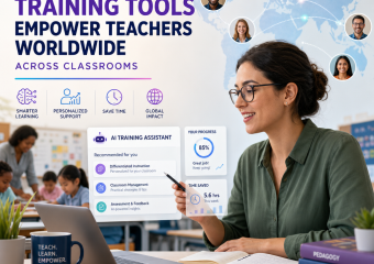 Illustration of AI-Driven Training Tools Empower Teachers Worldwide Across Classrooms