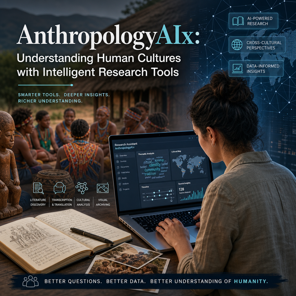 anthropological research tools illustration for AnthropologyAIx: Understanding Human Cultures with Intelligent Research Tools