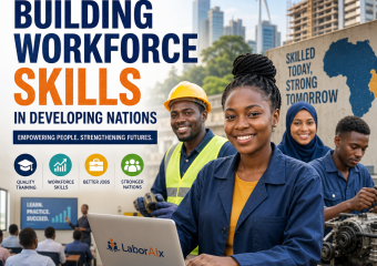 Illustration of Building Workforce Skills in Developing Nations with LaborAIx Training