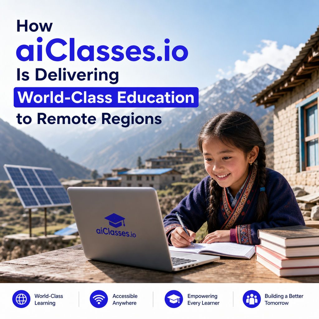 remote education illustration for How aiClasses.io Is Delivering World-Class Education to Remote Regions
