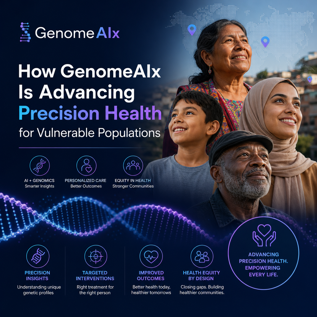 Illustration of How GenomeAIx Is Advancing Precision Health for Vulnerable Populations