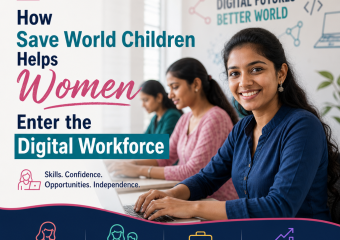 supports women entering digital workforce illustration for How Save World Children Helps Women Enter the Digital Workforce