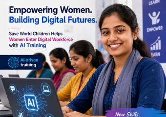 AI-driven training illustration for Save World Children Helps Women Enter Digital Workforce with AI Training