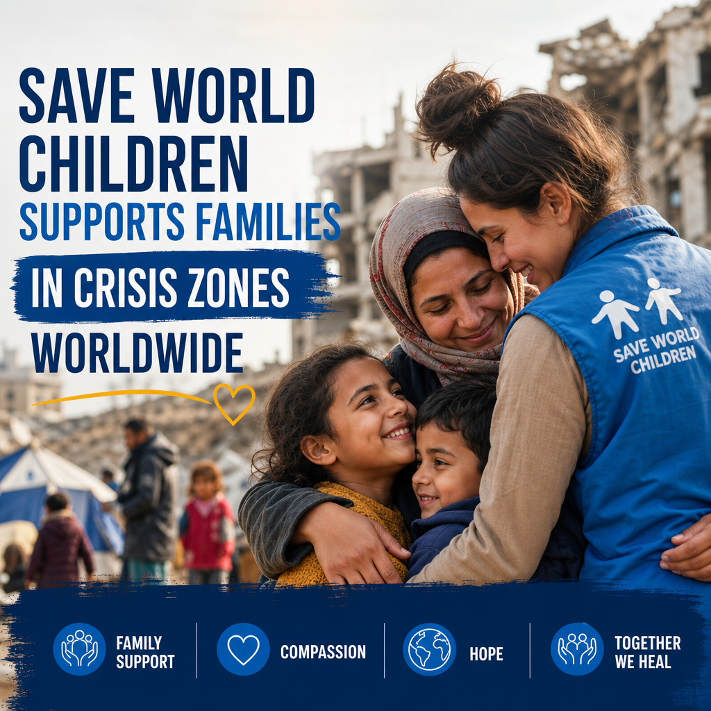 family support illustration for Save World Children Supports Families in Crisis Zones Worldwide