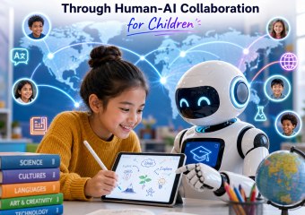 Illustration of The Future of Global Learning Through Human-AI Collaboration for Children