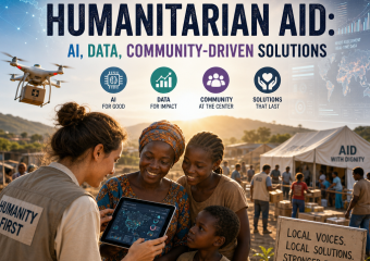 Illustration of The Future of Humanitarian Aid: AI, Data, Community-Driven Solutions